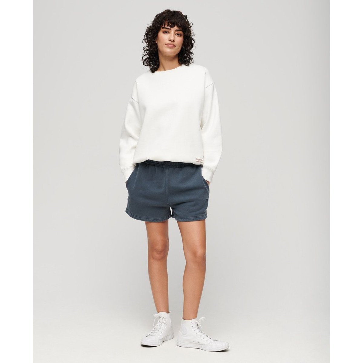 Short de survêtement délavé Vintage bleu marine éclipse, SUPERDRY