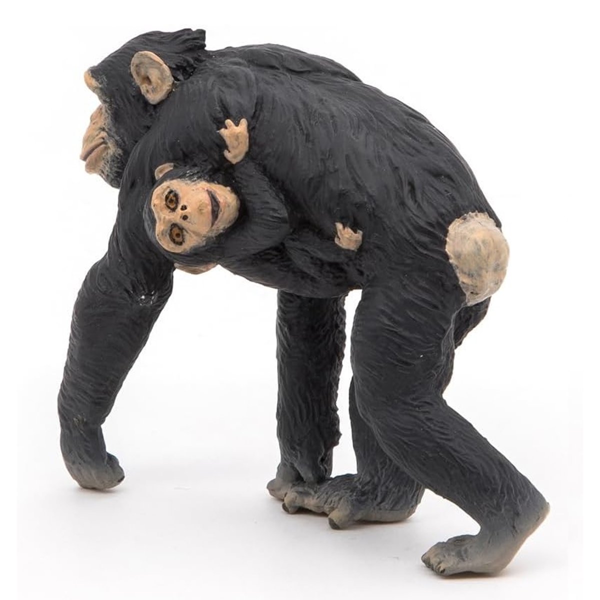 Figurine Chimpanzé et son bébé noir, PAPO