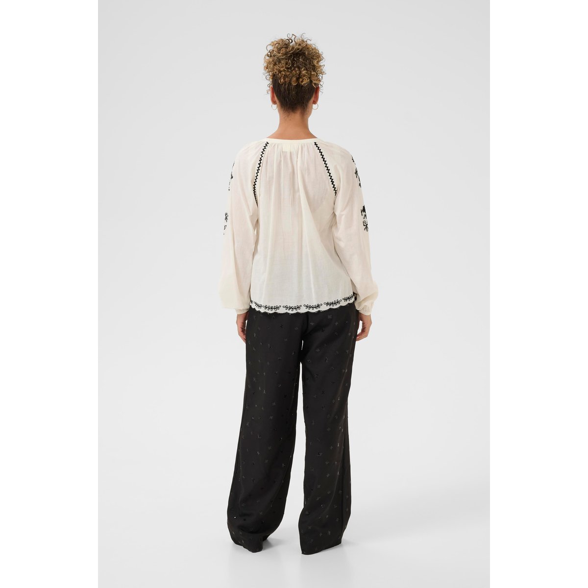 Blouse à manches longues blanc whisper white, CREAM
