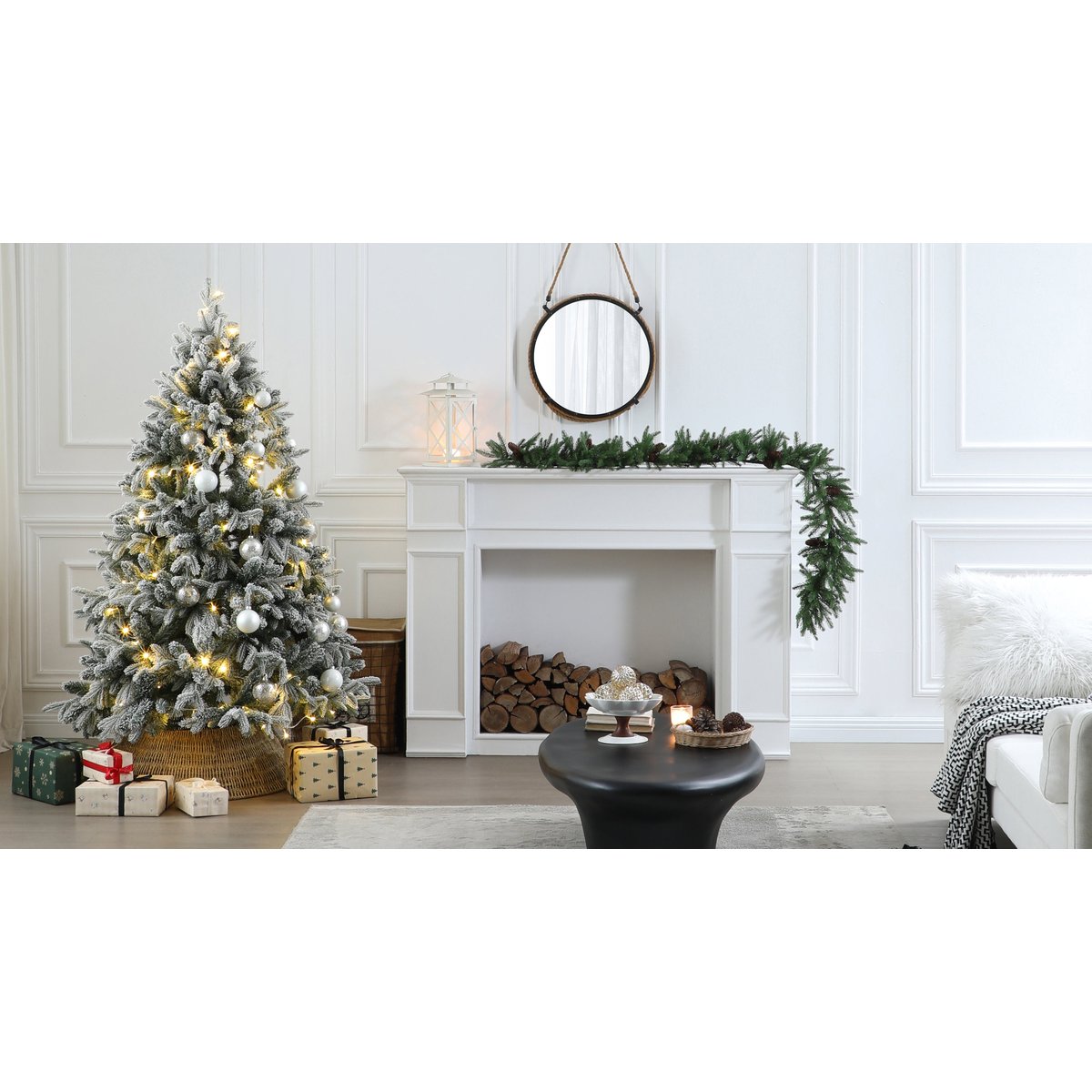 Guirlande de pin de noël artificielle L180 vert, SIA