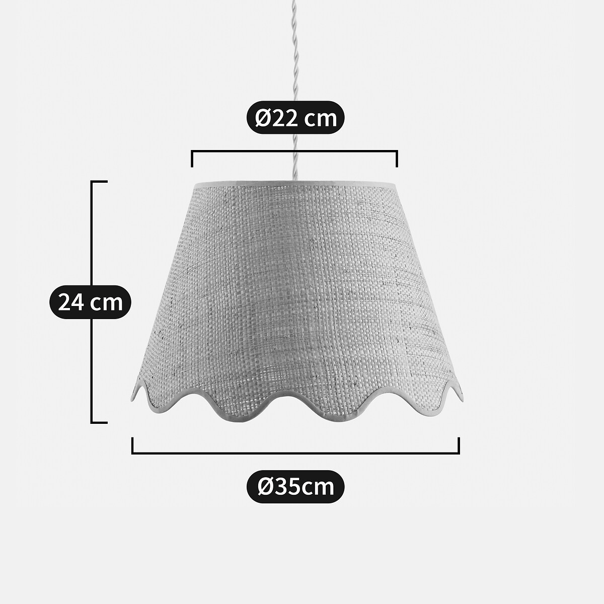 Lampadario in rafia Ø35 cm, Dolka naturale  , LA REDOUTE INTERIEURS