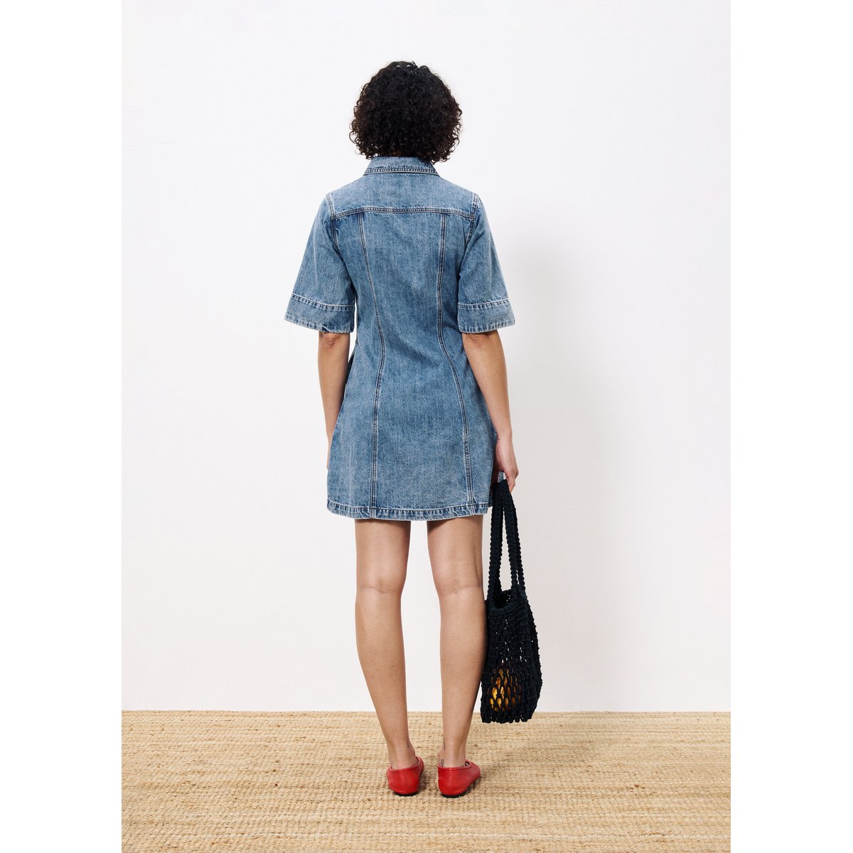 Robe en coton ELLYNE bleu jean, FRNCH