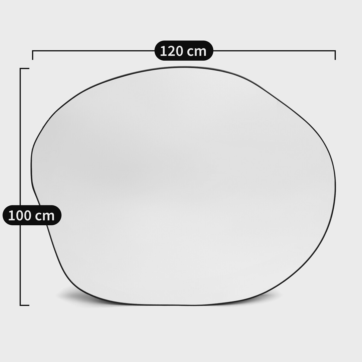 Miroir forme organique 120x100 cm, Ornica laiton, LA REDOUTE INTERIEURS