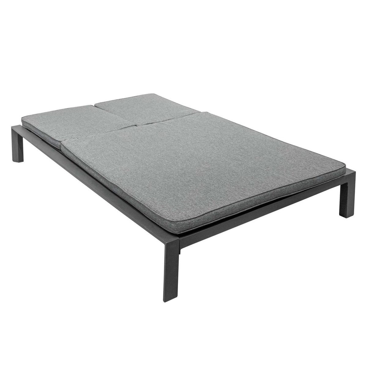 Lit de piscine double en aluminium EVASION gris foncé, HESPERIDE