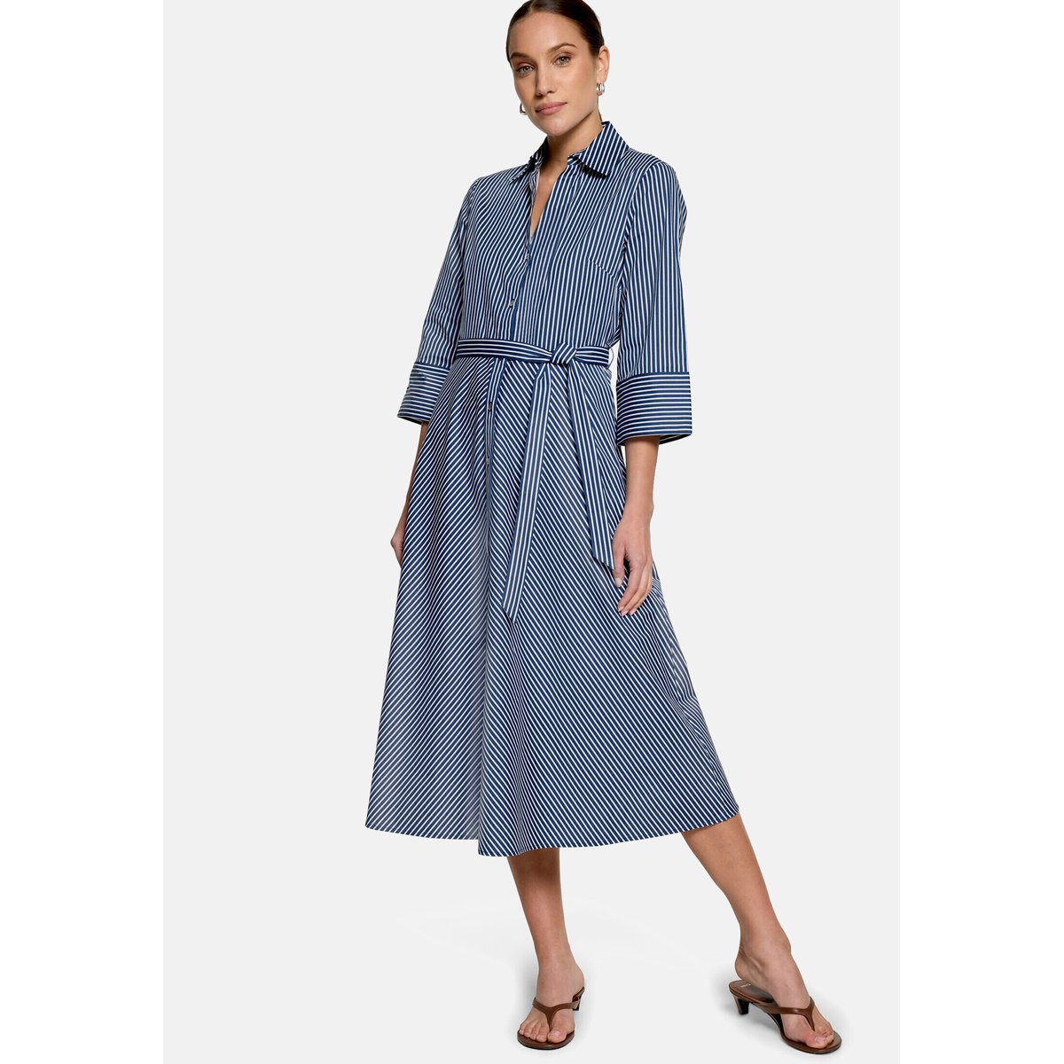 Robe-chemisier à manches 3/4 dark blue/white, ZERO