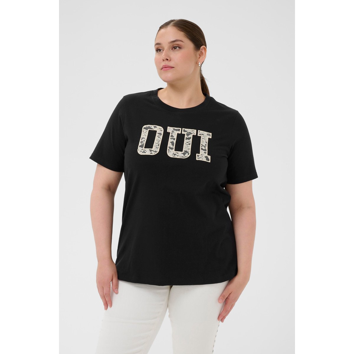T-shirt à manches courtes noir black deep, KAFFE CURVE