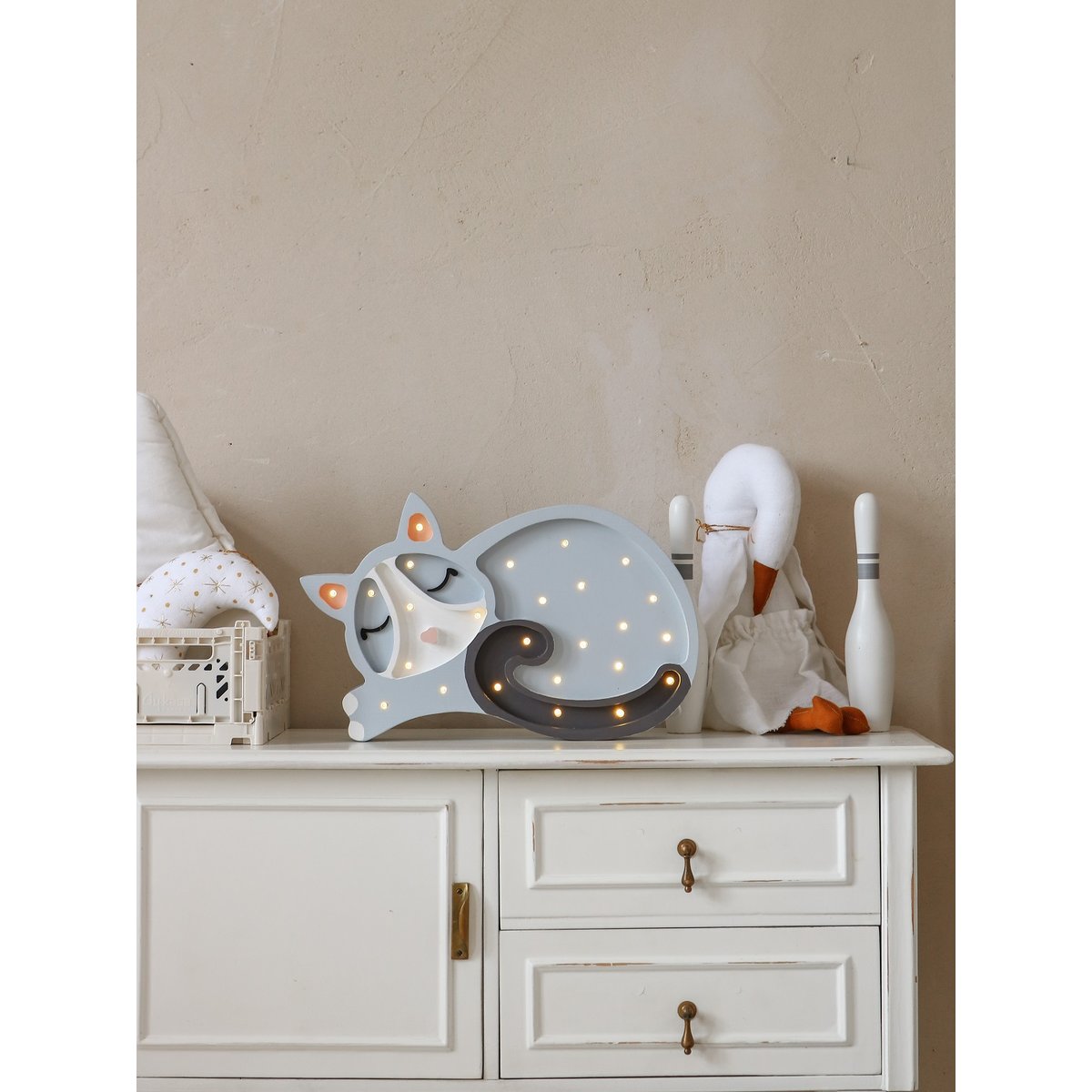 Lampe Veilleuse Chat gris, LITTLE LIGHTS