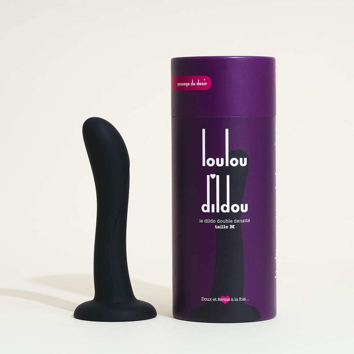 Vibromasseur non vibrant Loulou Dildou double densité_M noir, PASSAGE DU DESIR