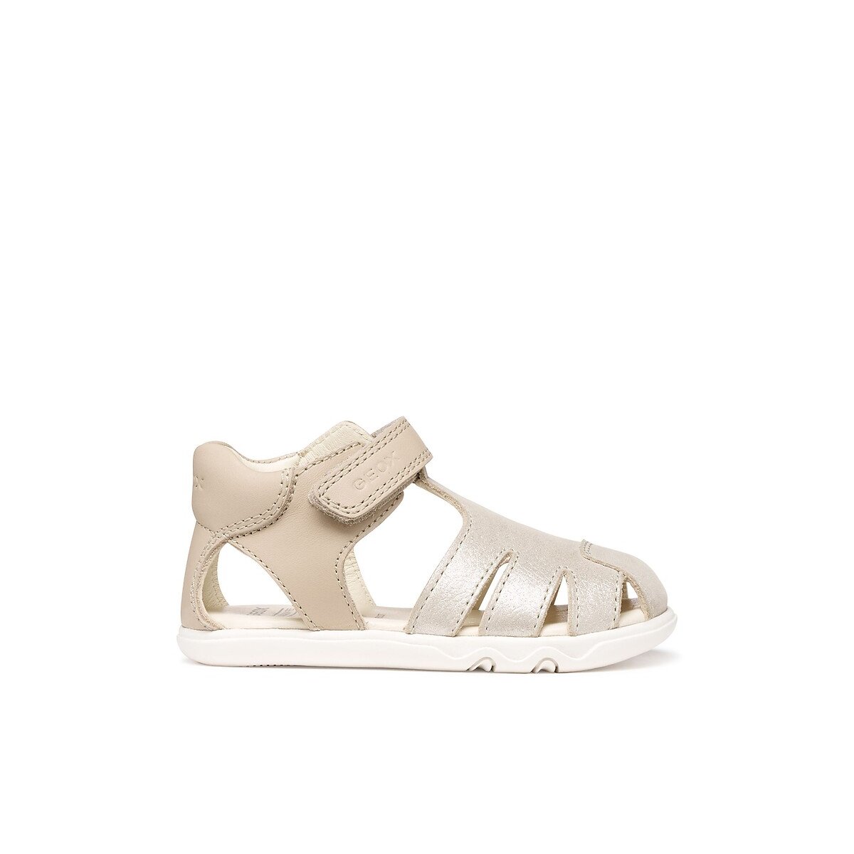 Sandales en cuir barefoot, STEPPIEUP beige, GEOX