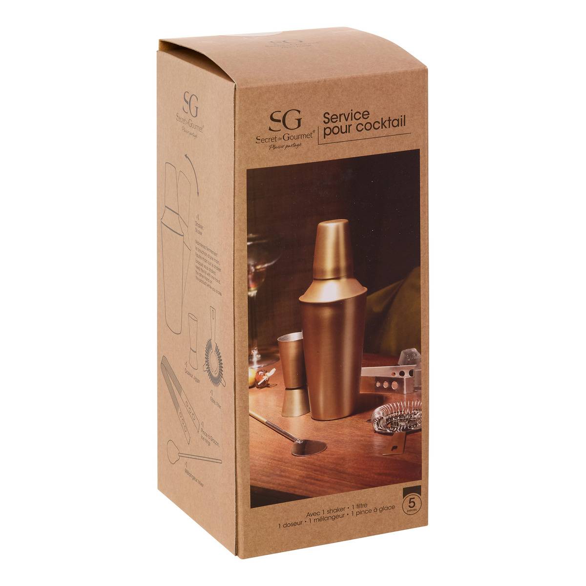 Coffret spiritueux GOLD doré, ATMOSPHERA