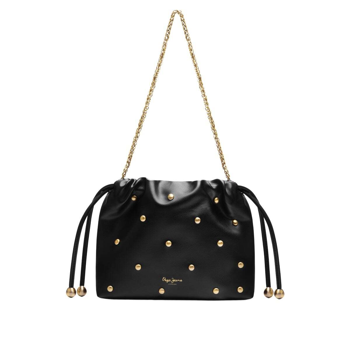 Sac Hobo Effet Cuir Avec Clous noir, PEPE JEANS