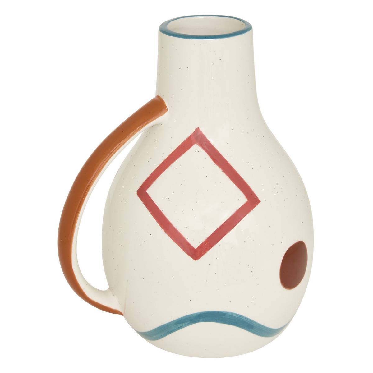 Vase en céramique Homy H.25cm blanc modèle b, ATMOSPHERA