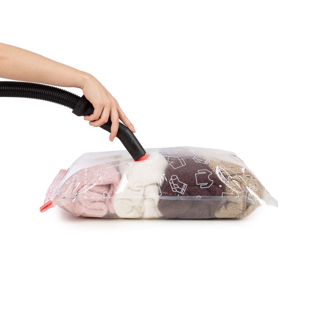 COMPACTOR - Lot 6 sacs rangement sous vide + pompe électrique - 40 x 0 x H.60 cm - couleur unique, COMPACTOR