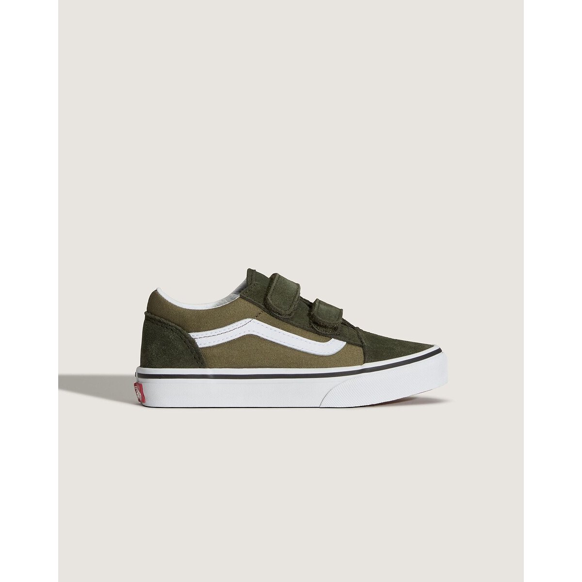 Kids Old Skool V Trainers with Touch 'n' Close Fastening khaki, VANS