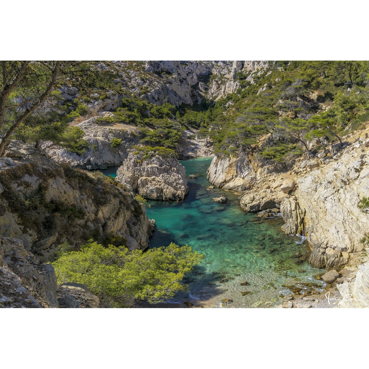 Tableau Mural Calanque Vue Du Haut NATURE ÉVASION tableaux sur toile-vert, CEANOTHE