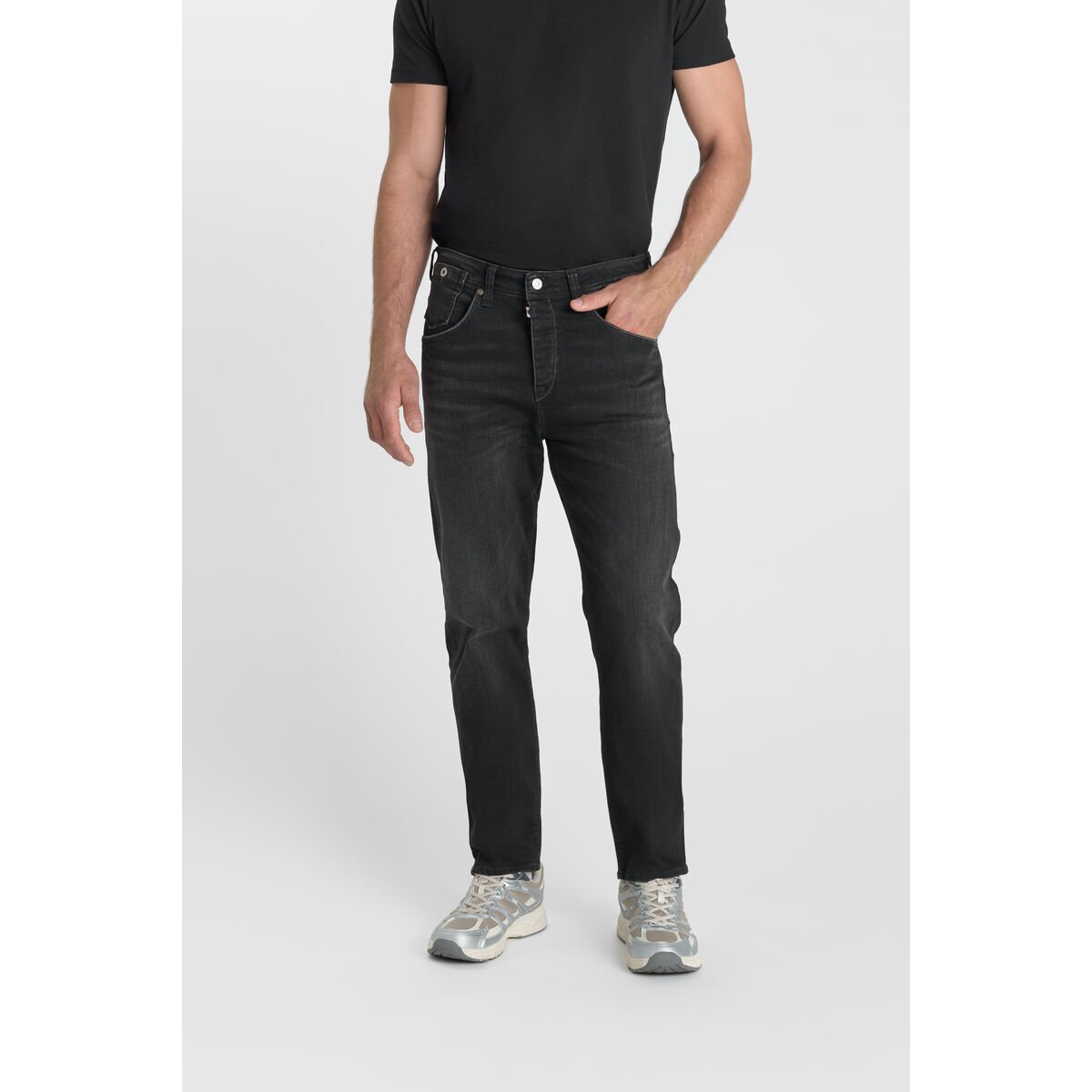 Jeans loose, large 900/19, longueur 34 black / black, LE TEMPS DES CERISES