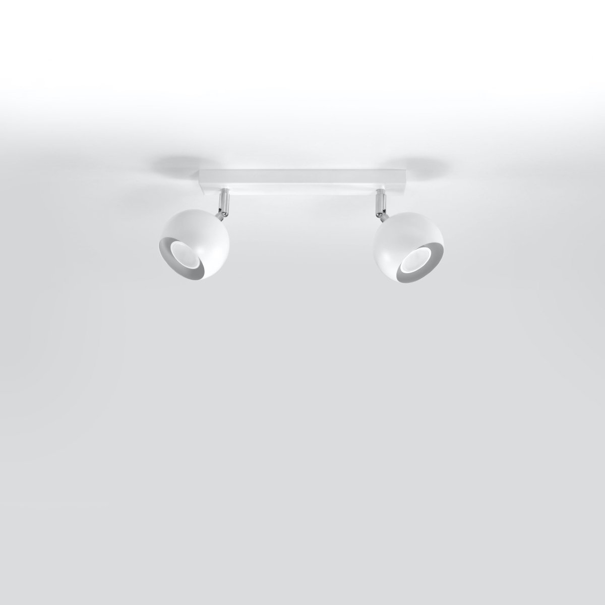 Plafonnier Acier Blanc GU10 2 Oculare blanc, EDEN