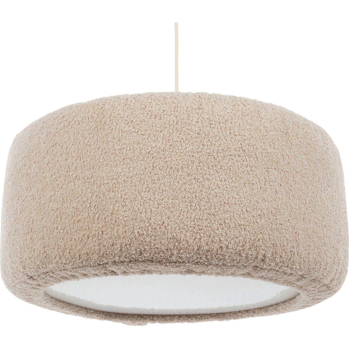 Suspension nuage en tissu peluche rond Cloud beige sable doux, BPS KONCEPT