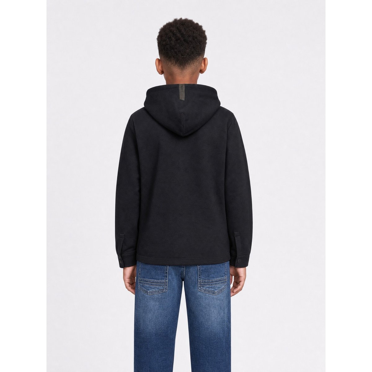 Sweat à capuche zippé gris acier noir deep black, PETROL INDUSTRIES