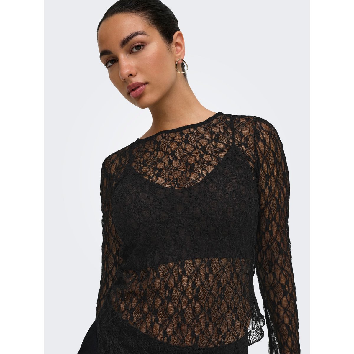 Top Asymétrique noire - black, ONLY
