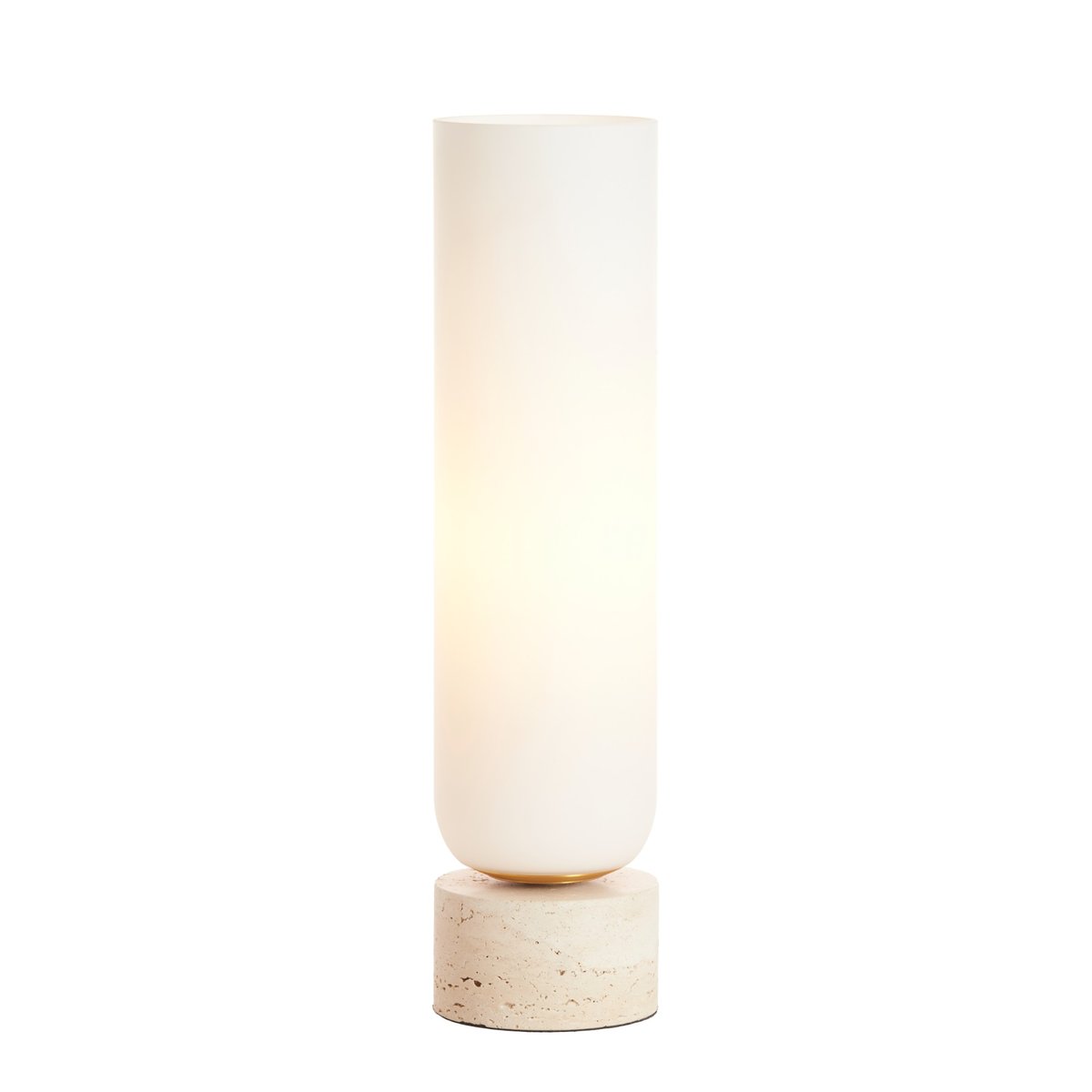 Lampe À Poser Verre RYLANO blanc, LIGHT & LIVING 