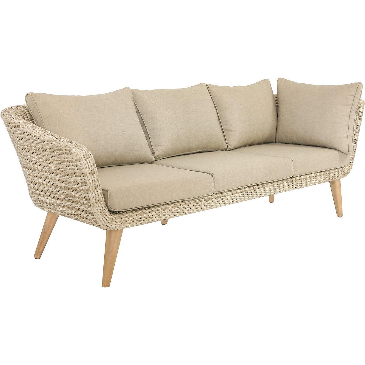 Cabon Outdoor Corner Seating Set pebble beige , SO'HOME