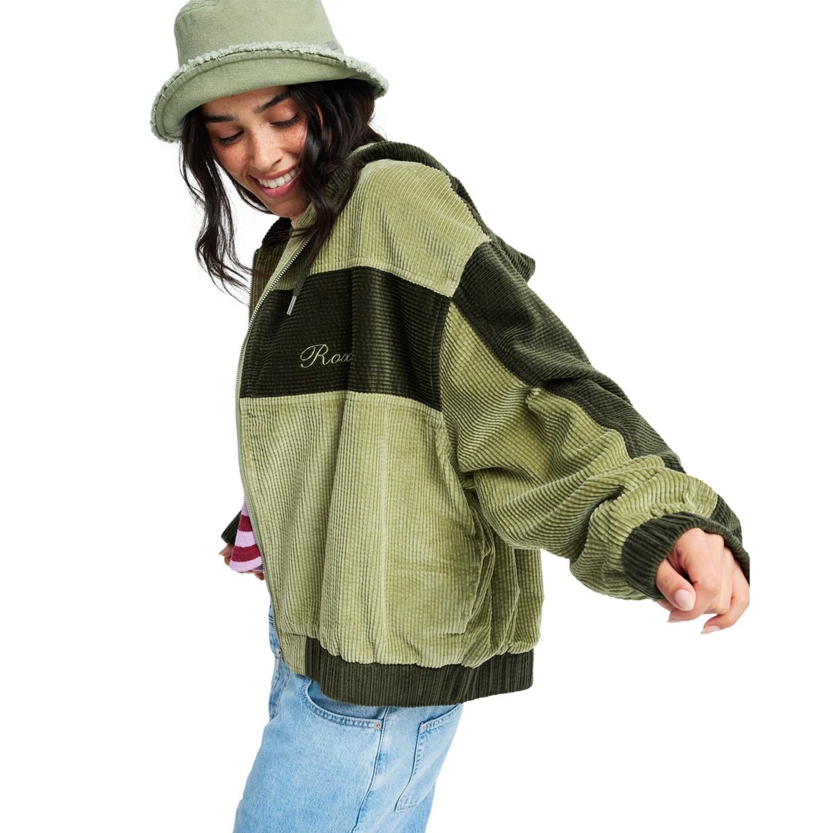 Veste en velours côtelé HAVE A BLAST. vert oil green, ROXY