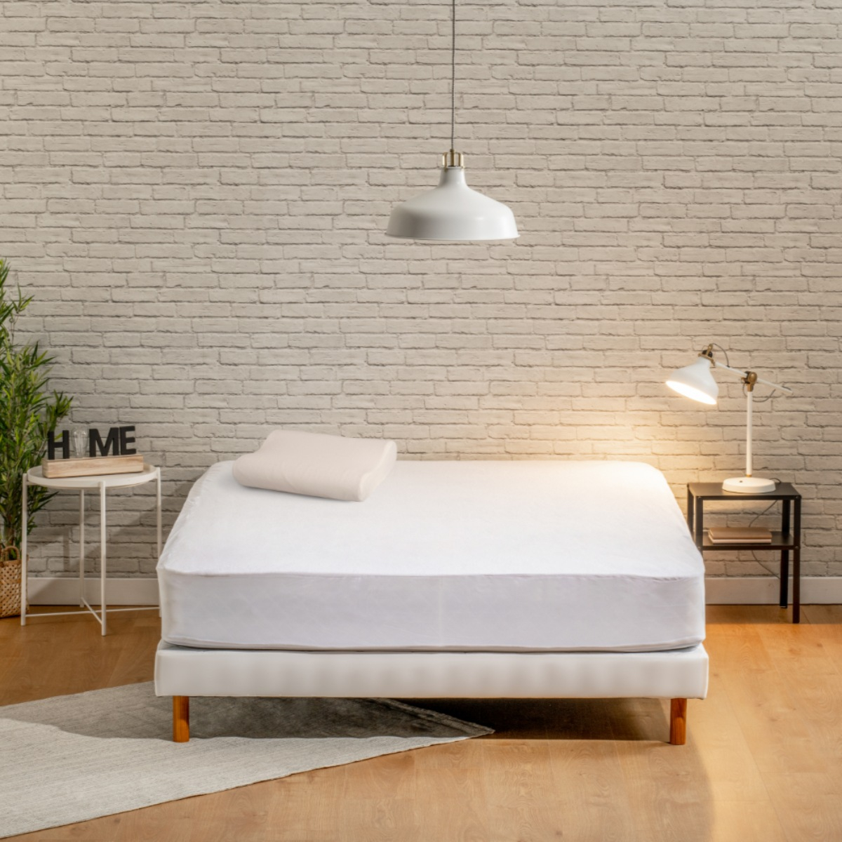 Lot de 2 Alèses Protège-matelas imperméables et respirants blanc, BLEU CALIN