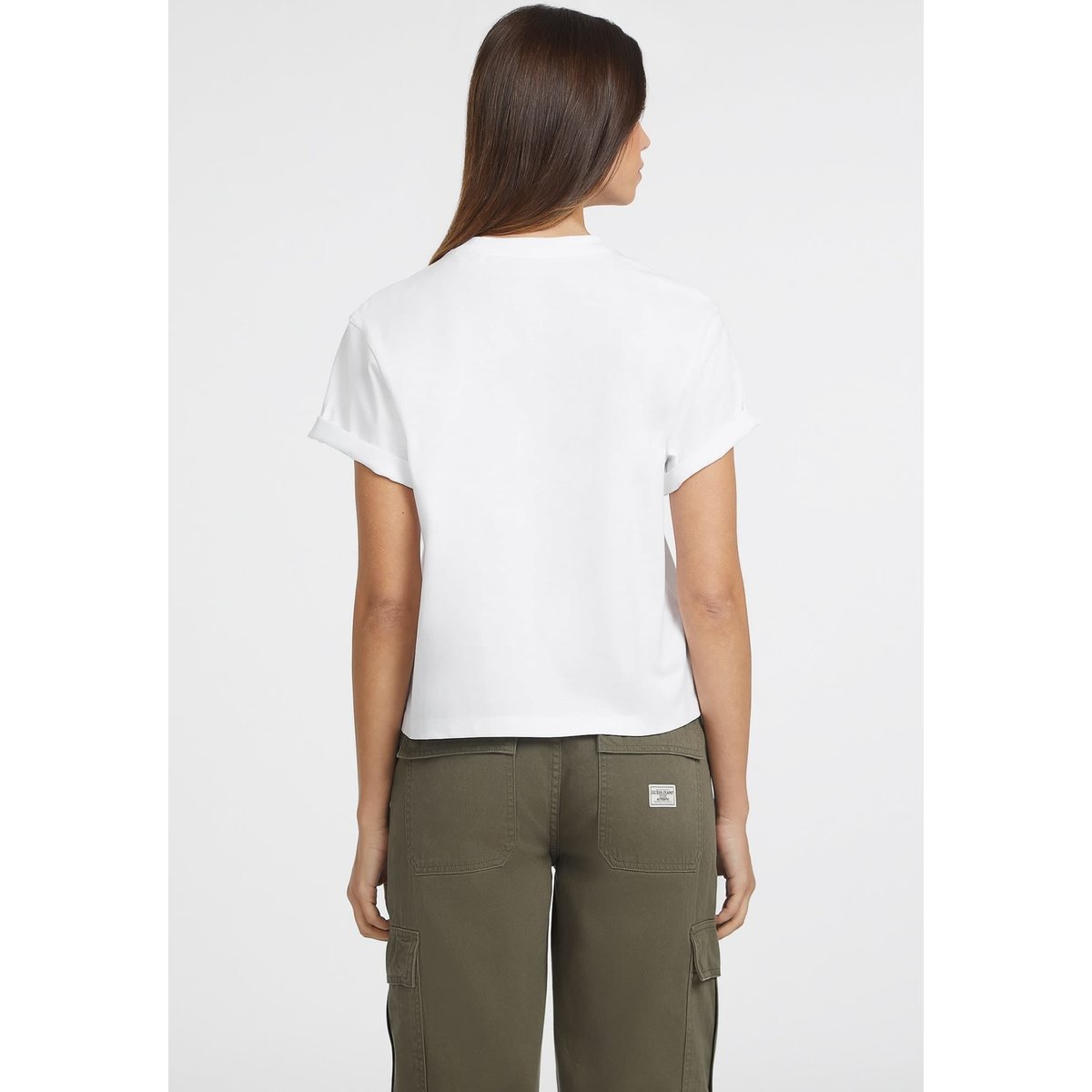 T-Shirt Boxy Iconic blanc, GUESS