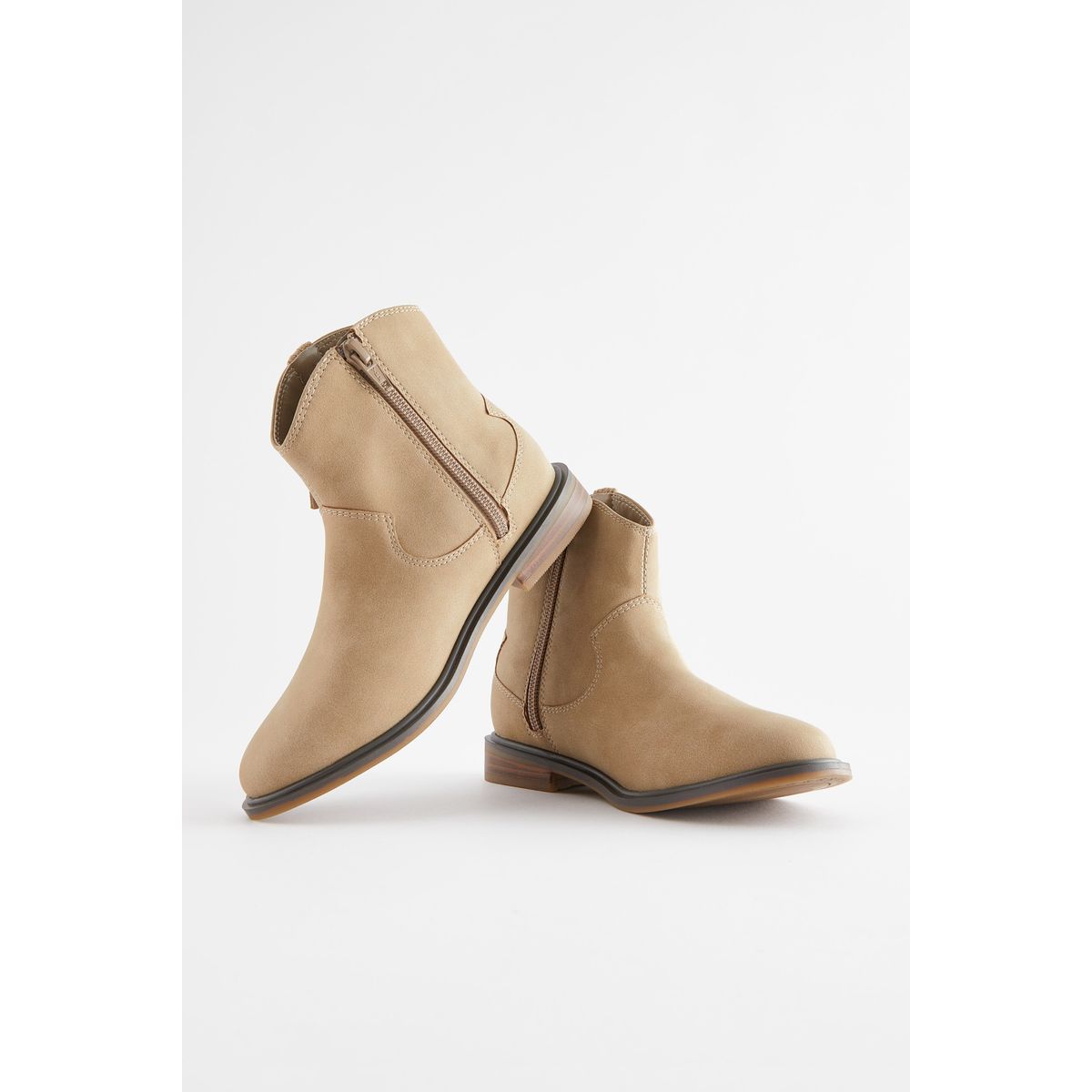 Bottines à pampilles style western naturel, NEXT
