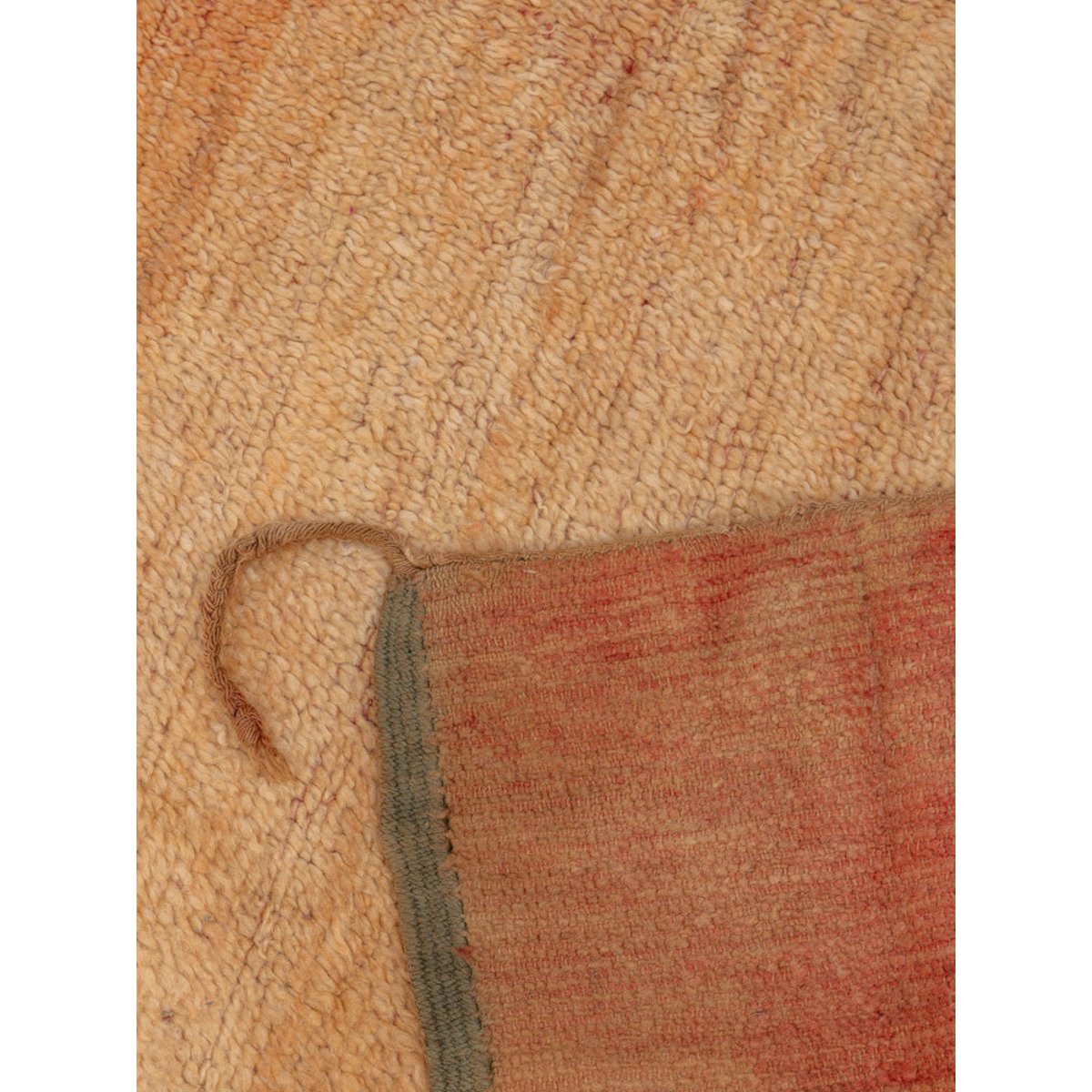 Grand tapis orange et vert en laine Olivier N°26 - Bon état orange, DEBONGOUT