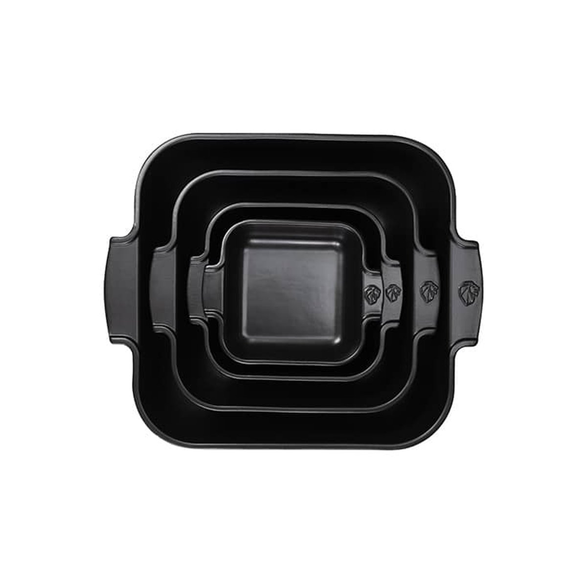 Plat four céramique carré noir satin 36 cm ardoise, PEUGEOT