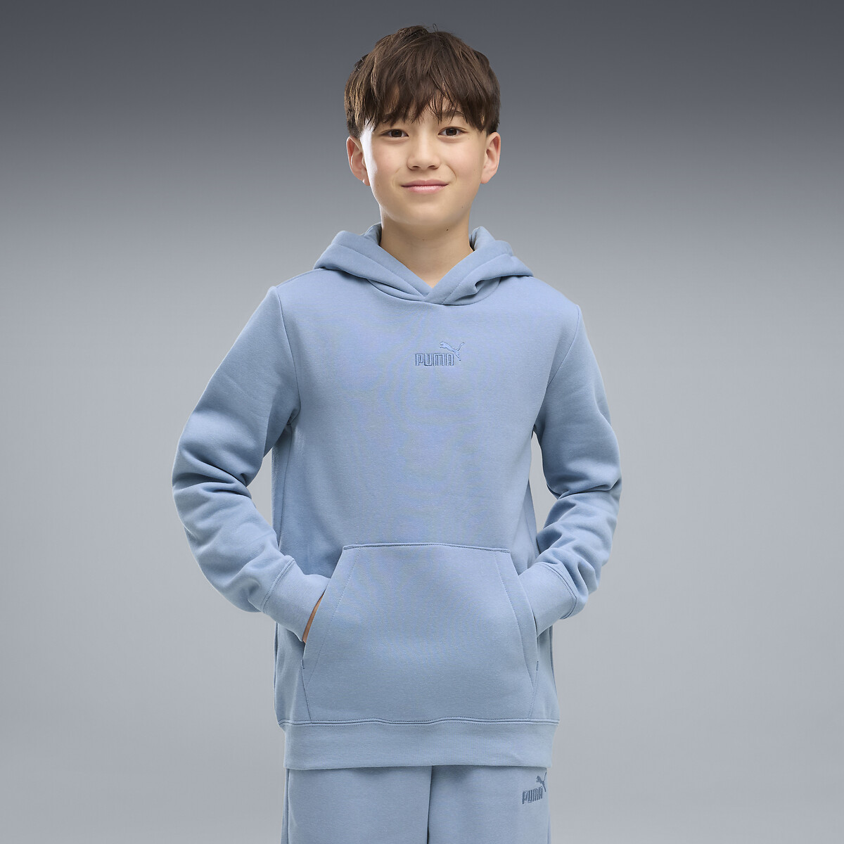 Sweat à capuche en molleton bleu, PUMA