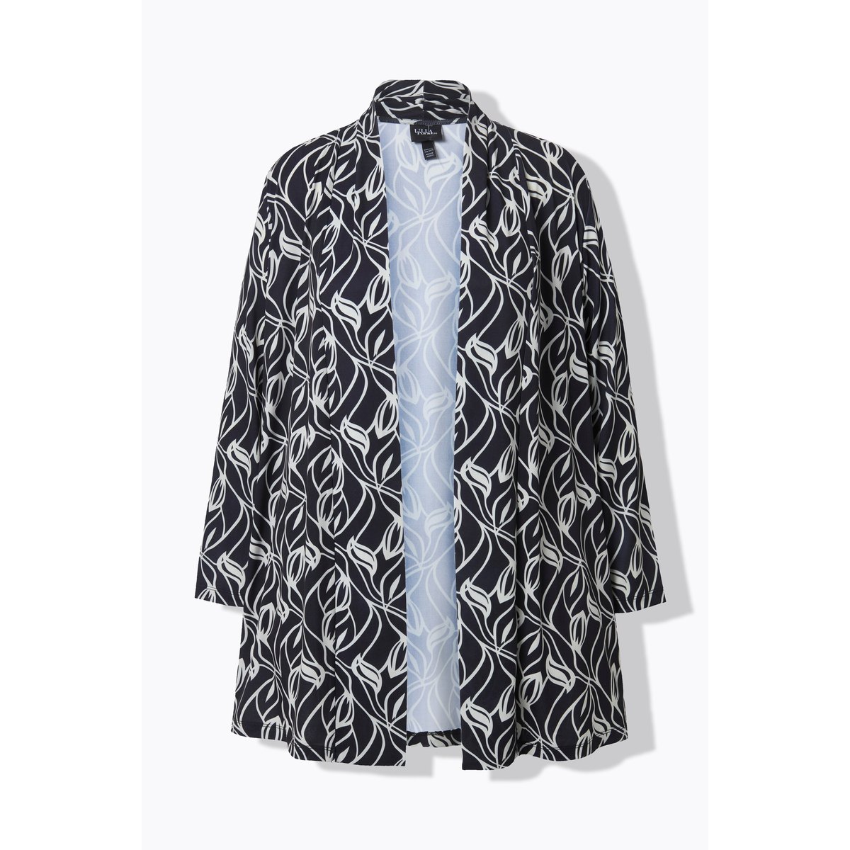 Veste en jersey à col châle, coupe évasée noir, ULLA POPKEN