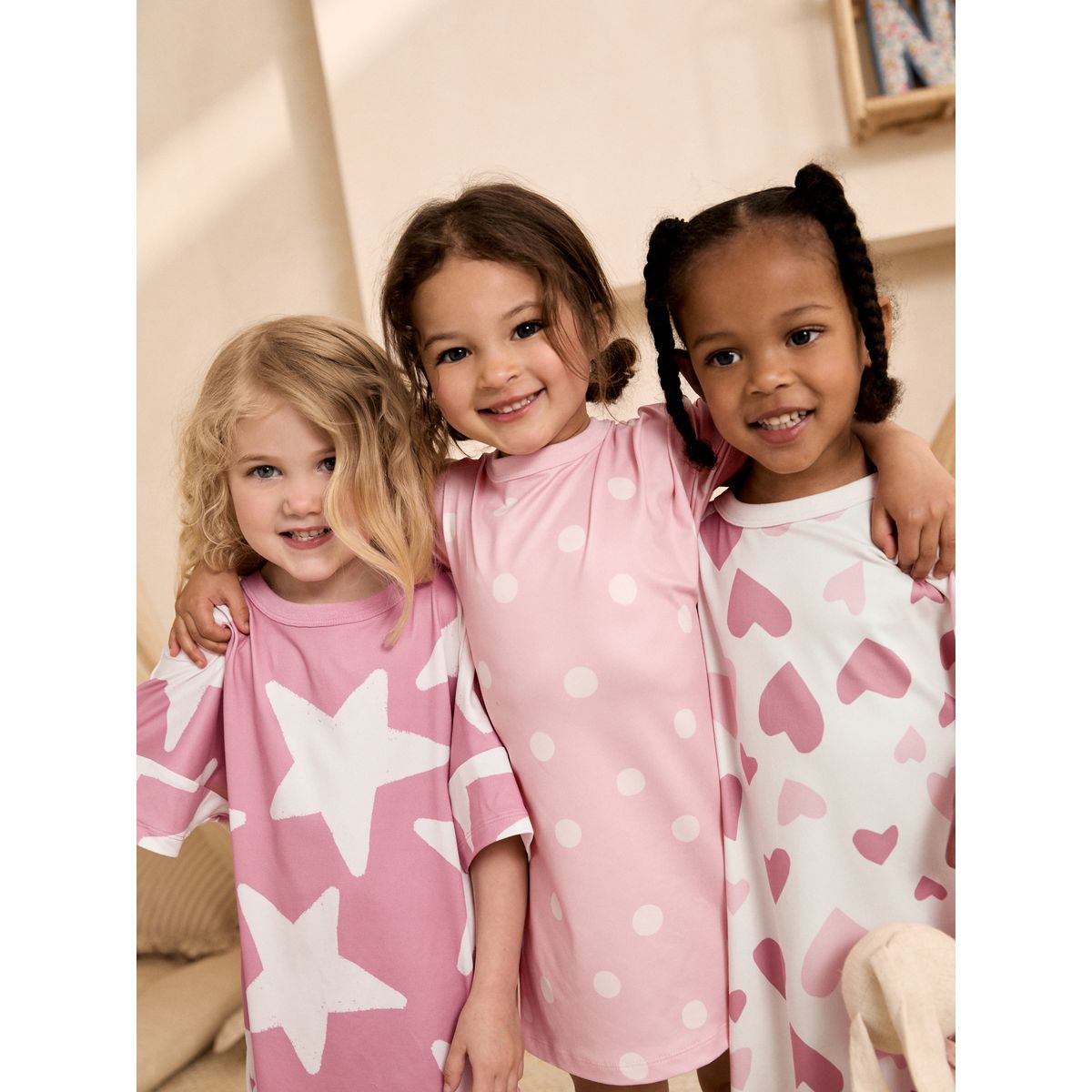 Nuisette rose et écrue, lot de 3 rose, NEXT