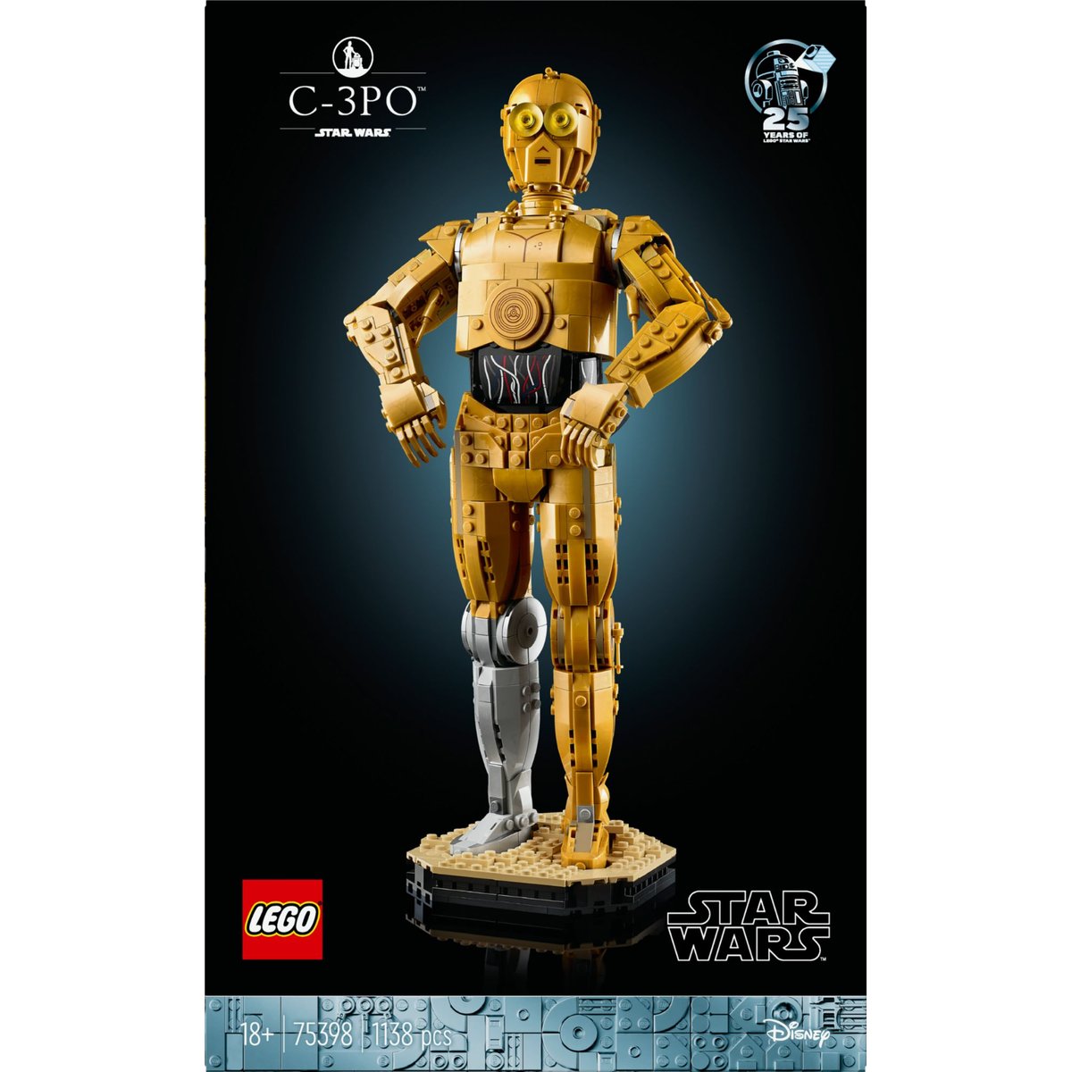 LEGO Star Wars - Figurine C-3PO à Construire - 75398 avec Support et Minifigurine multicolore, LEGO