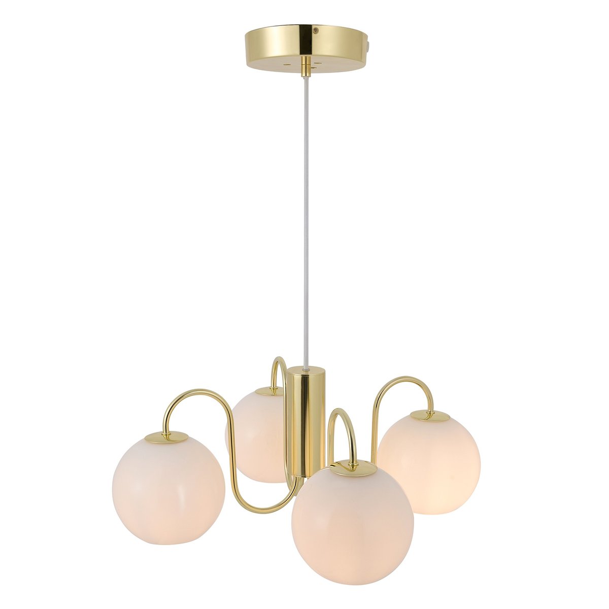 Suspension design vintage lustre classique en métal, FRANCA 4-Spot doré, NORDLUX