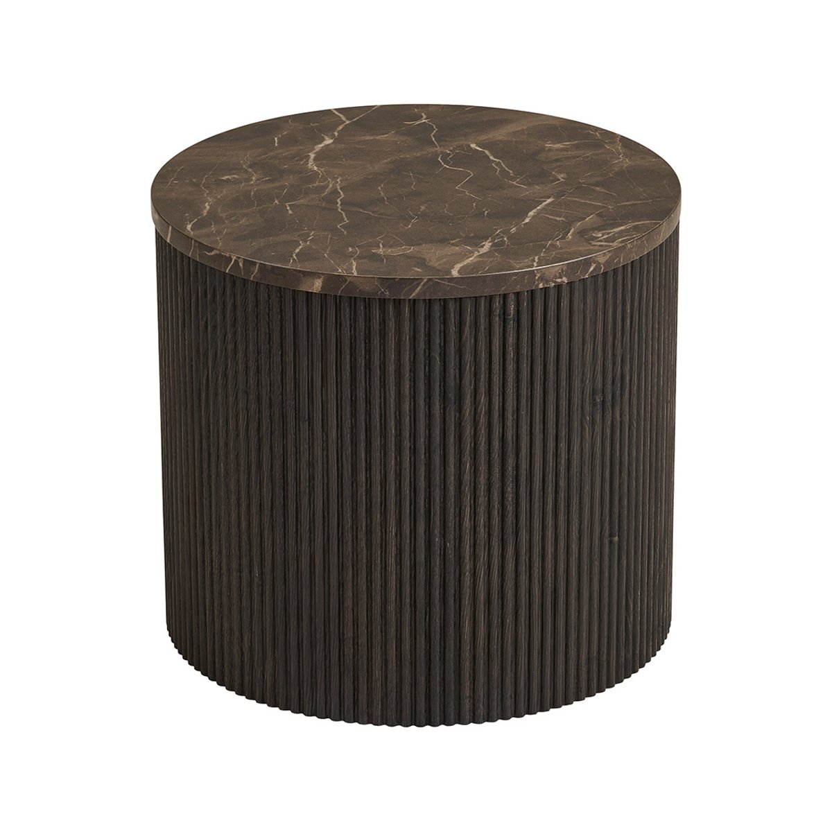 Bout de canapé plateau effet marbre, FINN marron, BEST MOBILIER
