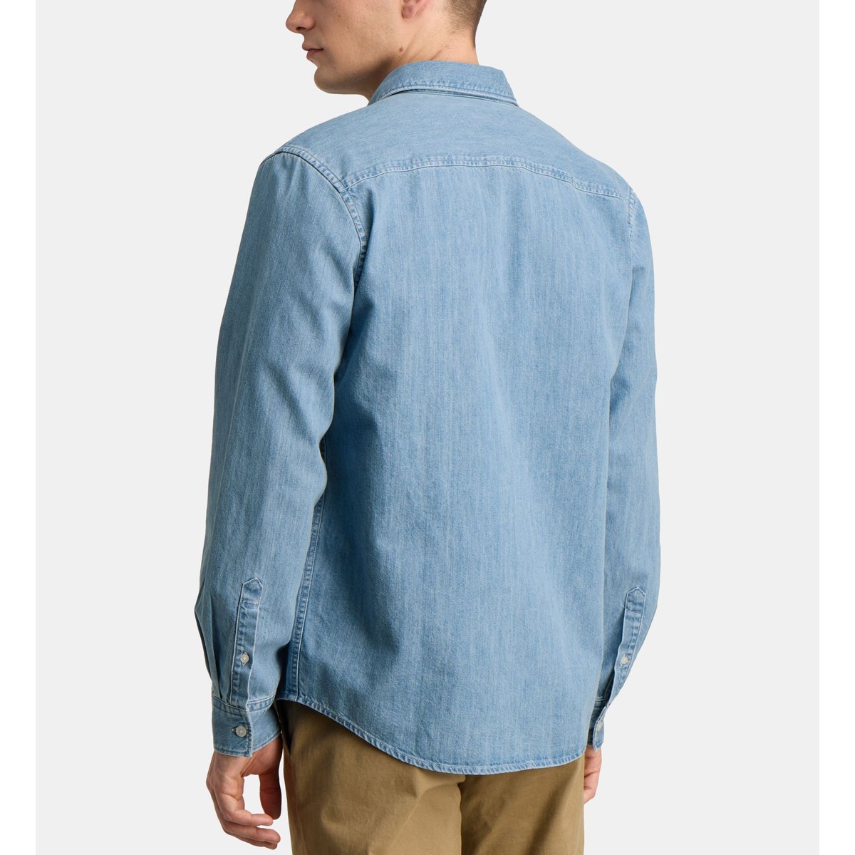 Chemise droite nirnim en coton denim bleu jean délavé, GALERIES LAFAYETTE