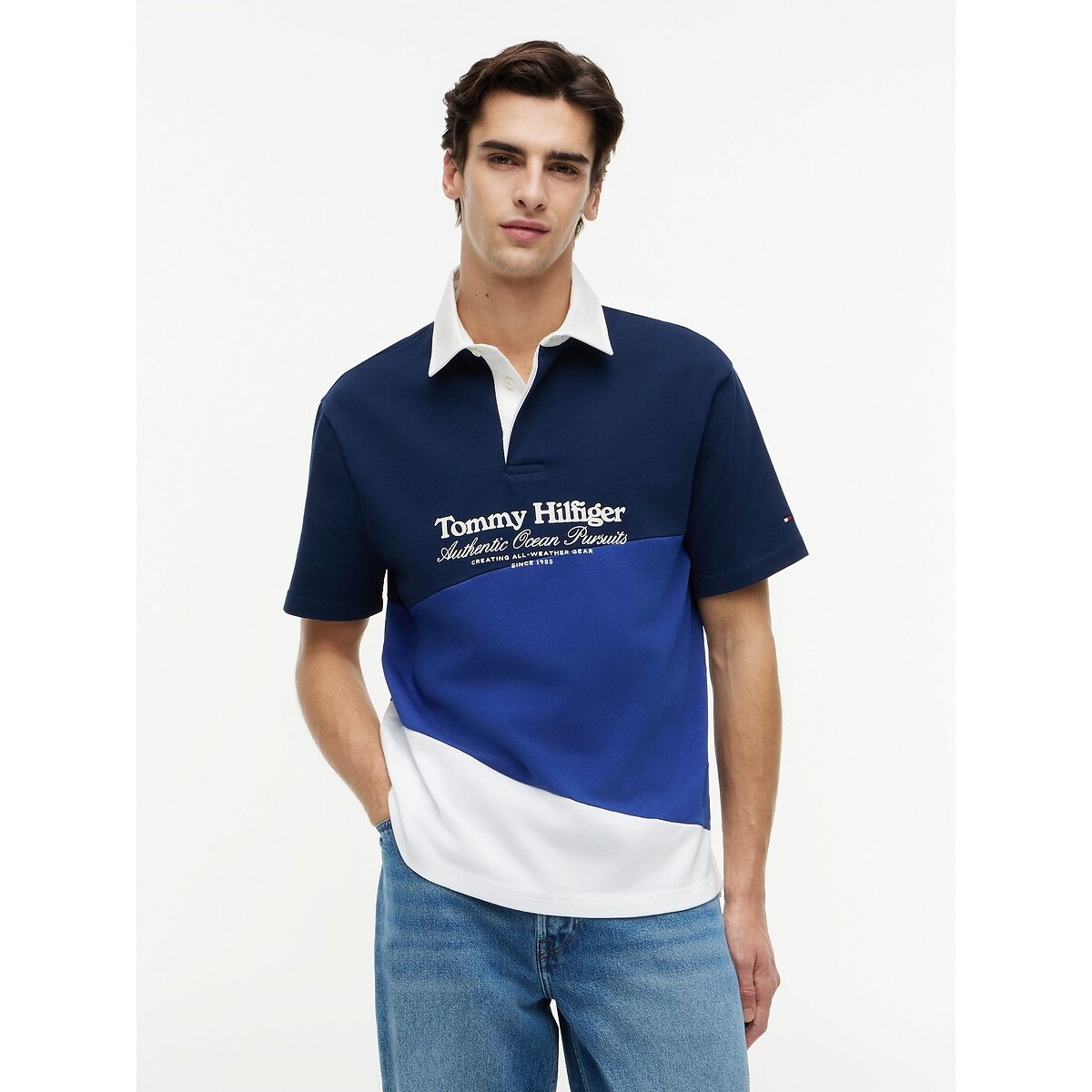 Polo de mangas curtas marinho, TOMMY HILFIGER