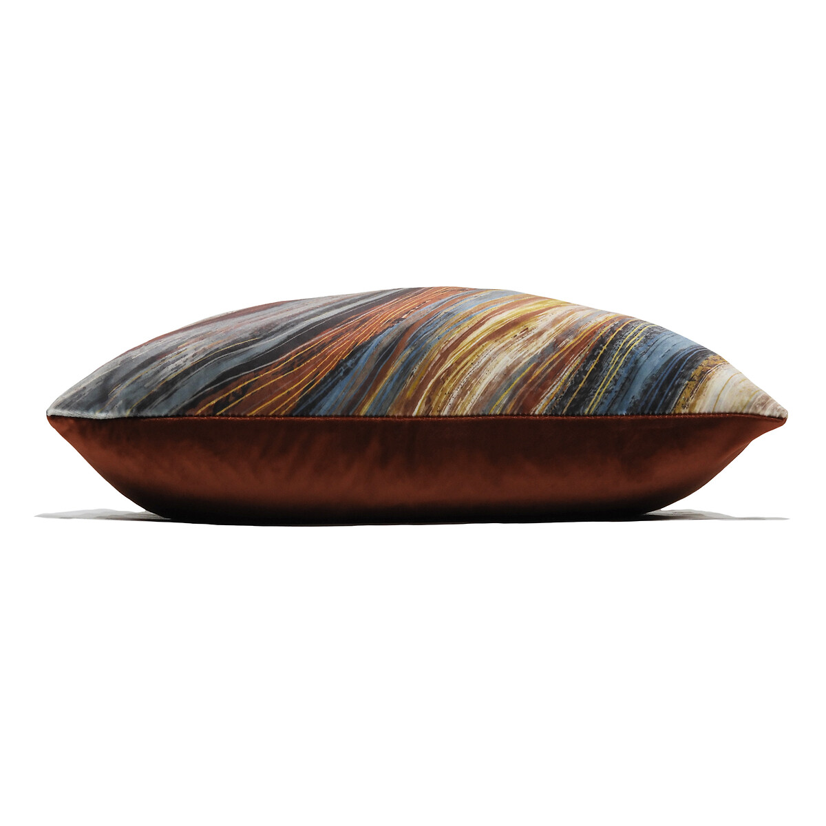 Heartwood Filled Cushion 46x60cm brown with blue stripes , SO'HOME