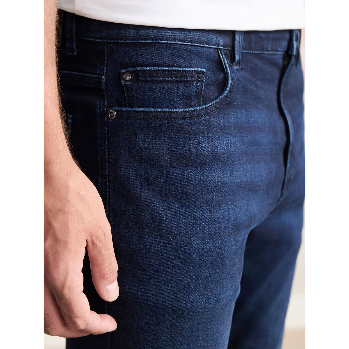 Jean doux Signature bleu, NEXT