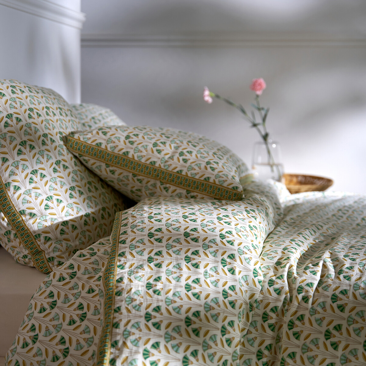 Housse de couette en coton lavé, Osis imprimé, LA REDOUTE INTERIEURS