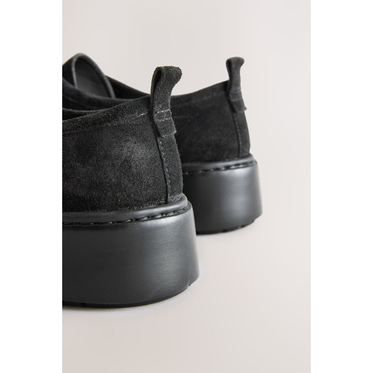 Chaussures à lacets en cuir noir, NEXT