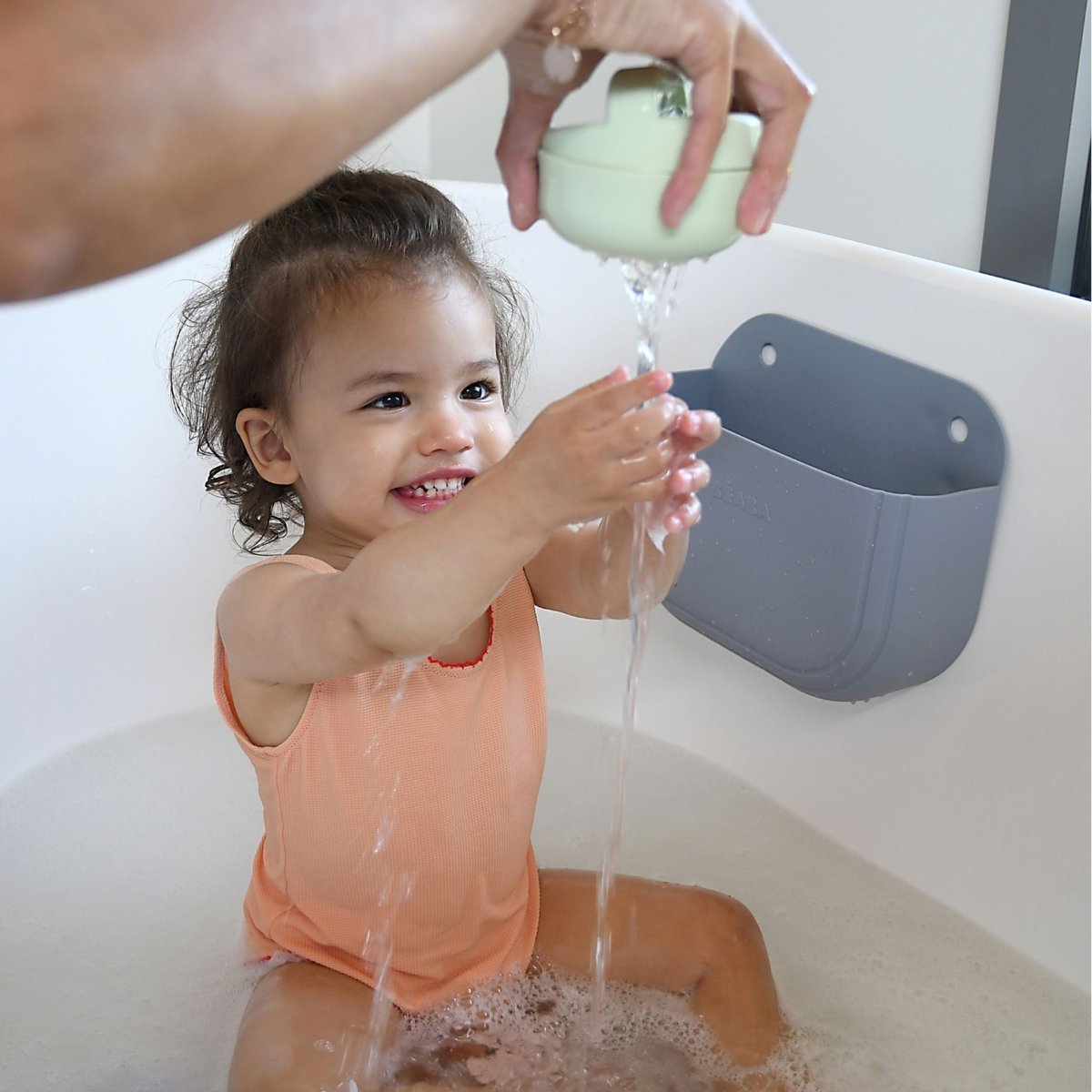 Jouets de bain bébé en silicone menthe, BEABA