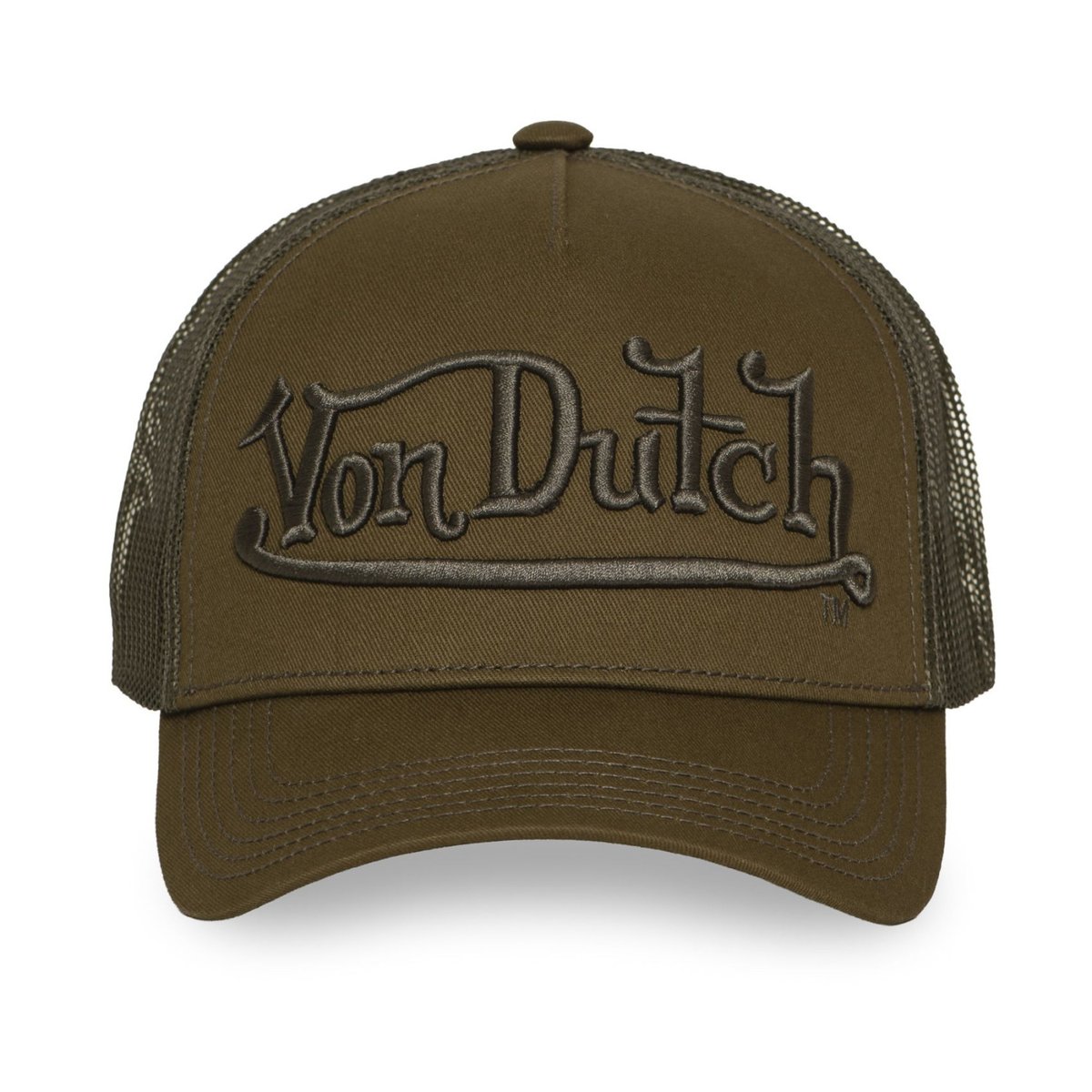 Casquette trucker EMBROIDERY kaki, VON DUTCH