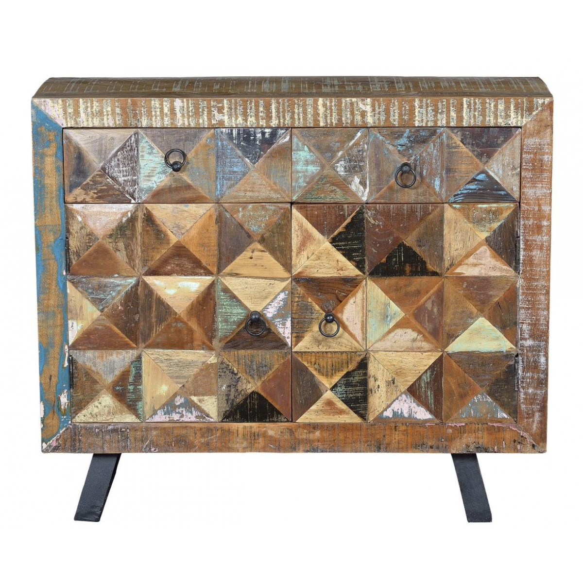 Buffet 2 tiroirs - DRISELLA marron, DECORATION D’AUTREFOIS