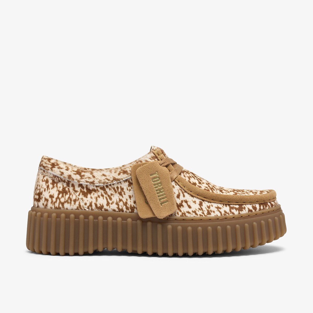 Torhill Bee leather shoes white/brown, CLARKS