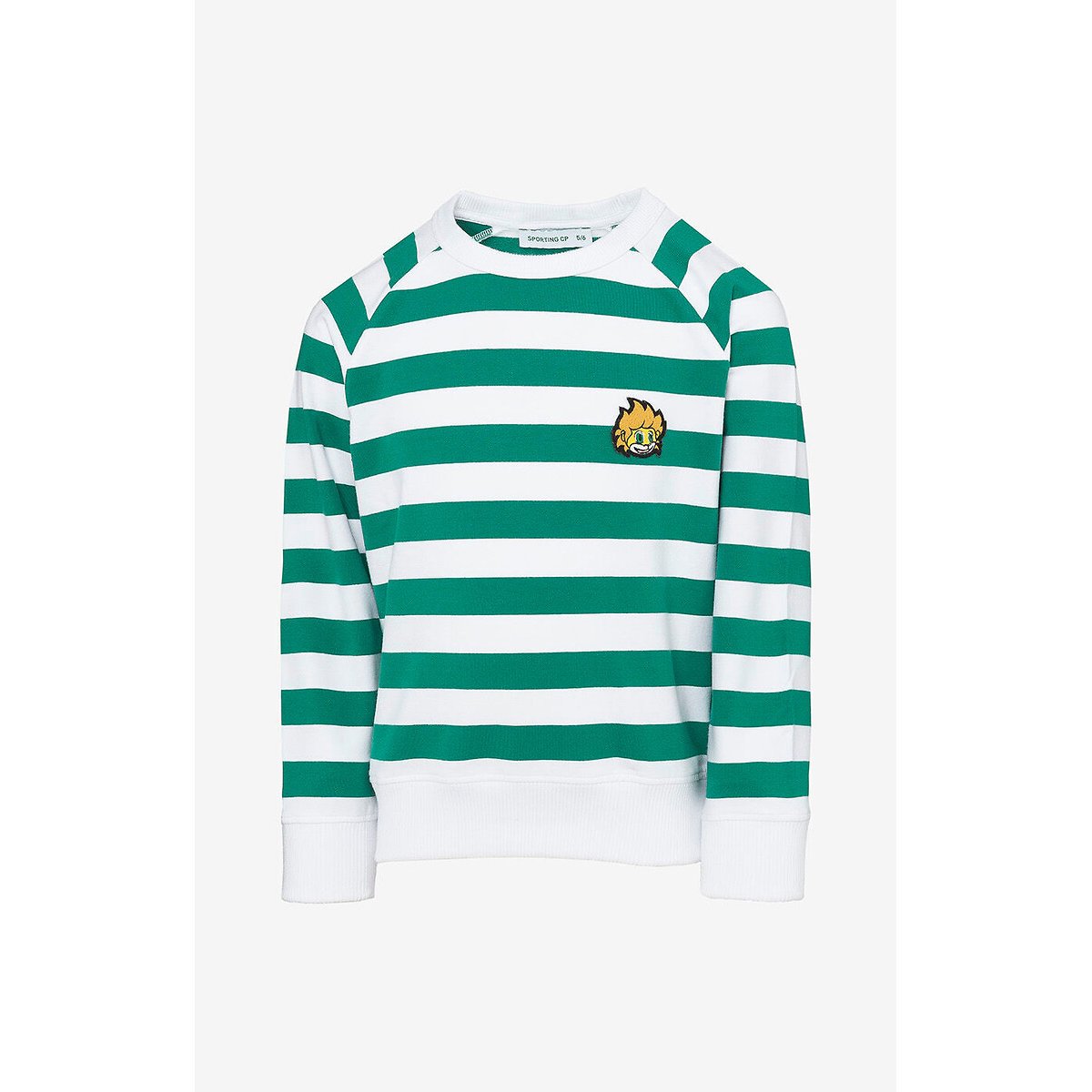 Sweatshirt DNA Stripes Patch Jubas - Menino, Sporting Clube de Portugal verde/branco, SPORTING CLUBE DE PORTUGAL