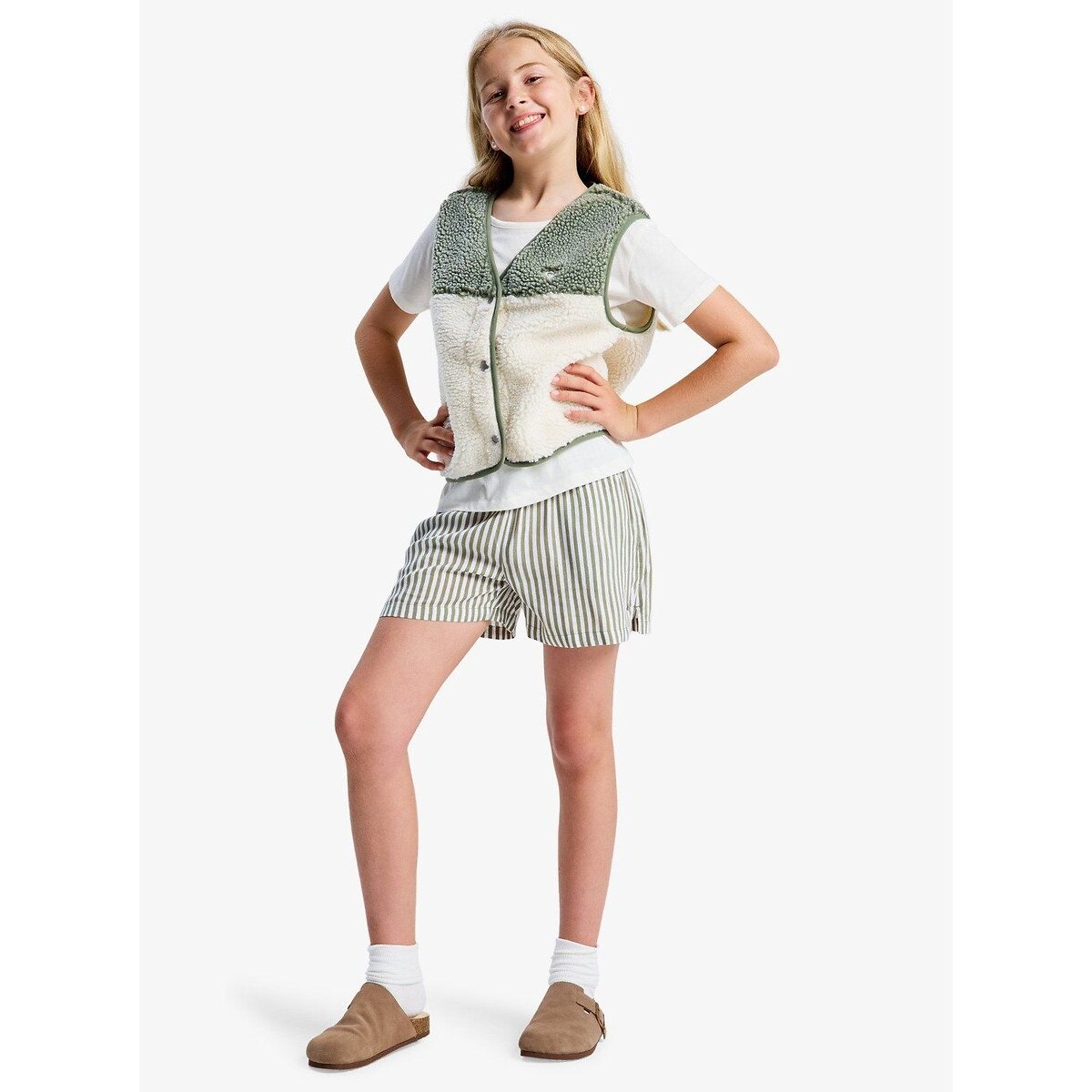 Striped Lightweight Shorts green/white striped, ROXY